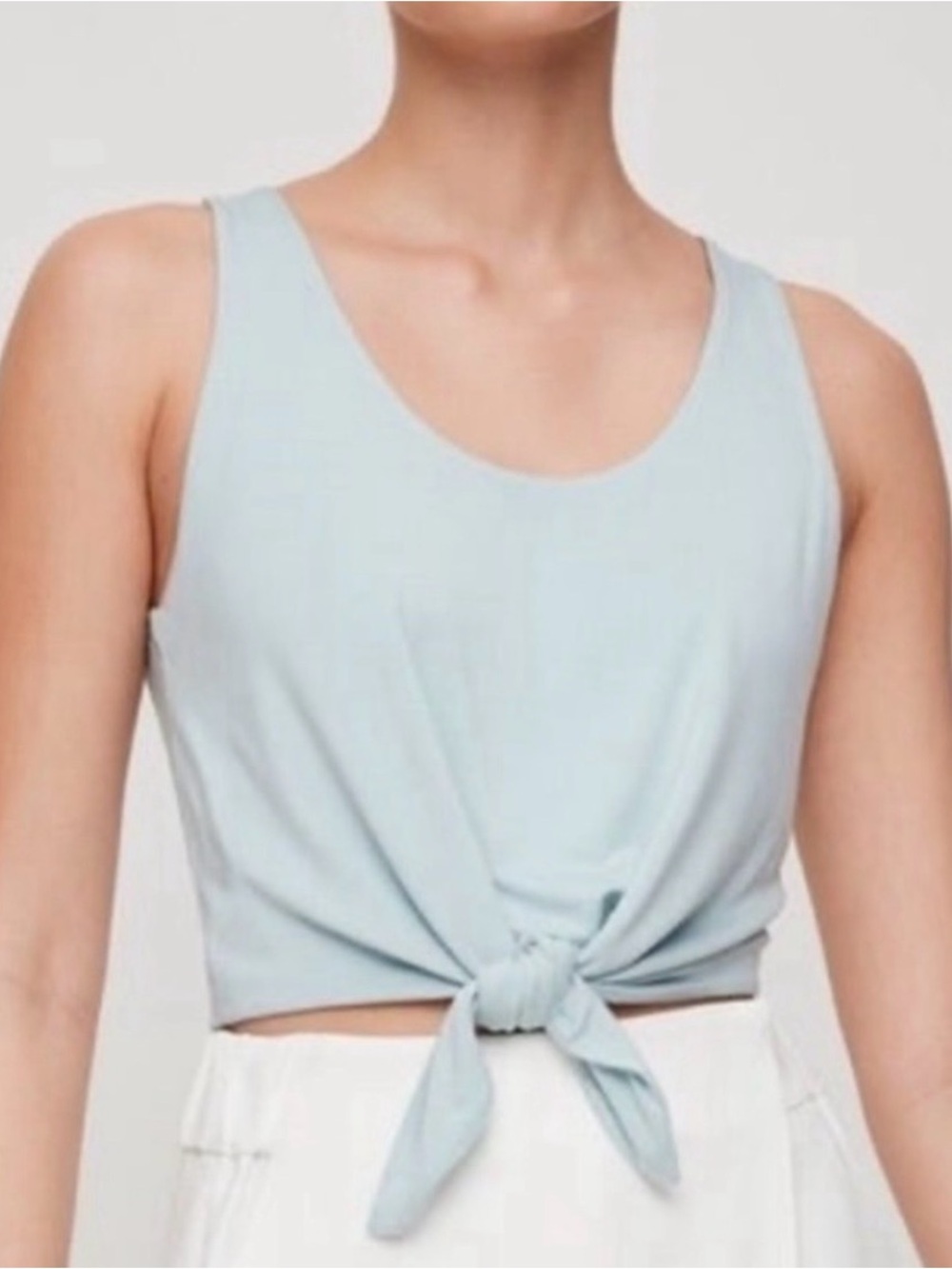 Aritzia Babaton Jeronimo  Cropped Tie-Front Tank Top